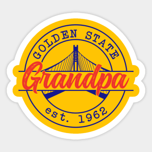 Golden State Grandpa (blue) Sticker